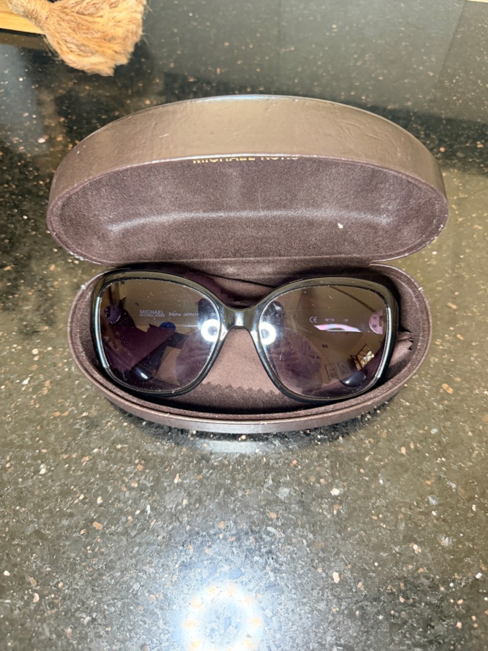 Michael Kors Black Oversized Women's Sunglasses with Matching Case